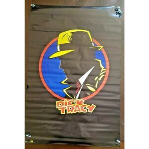 Dick Tracy Machine Gun Poster 1990 35X23 Walt Disney O.S.P.  Sealed #1682